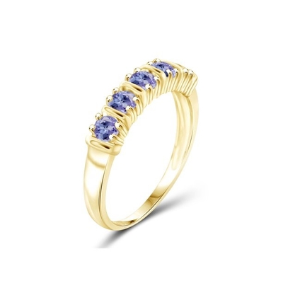 1 कैरेट Tanzanite और एक्सेंट व्हाइट डायमंड स्टर्लिंग सिल्वर सगाई की अंगूठी