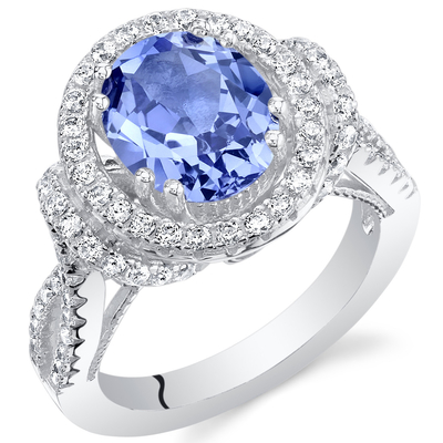 स्टर्लिंग सिल्वर में प्राकृतिक नकली Tanzanite अंगूठी - कलात्मक वैकल्पिक सगाई की अंगूठी - हस्तनिर्मित शादी की अंगूठी