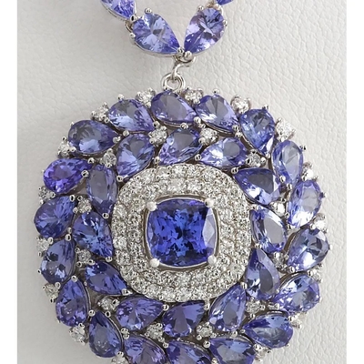 प्रमाणित 0.61 Ctw I2/I3 Tanzanite और डायमंड 14K रोज़ गोल्ड ईयररिंग्स