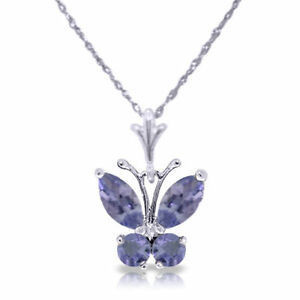 प्राकृतिक Tanzanite अनंत दिल लटकन हार हीरे स्टर्लिंग चांदी I 14K