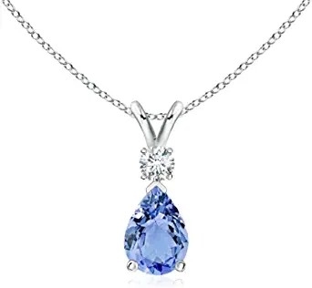 3.12 कैरेट असली Tanzanite और सफेद पुखराज 3 टुकड़ा हार 925 स्टर्लिंग चांदी