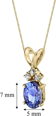 3.12 कैरेट असली Tanzanite और सफेद पुखराज 3 टुकड़ा हार 925 स्टर्लिंग चांदी