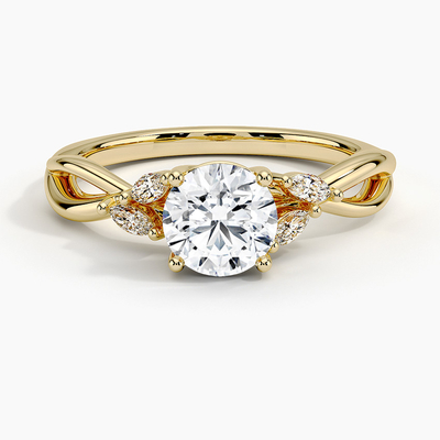 Heart Moissanite Solitaire Engagement/महिलाओं की अंगूठी 18K येलो गोल्ड
