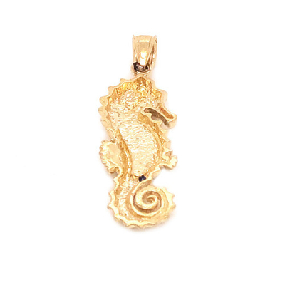 925 स्टर्लिंग सिल्वर गोल्ड प्लेटेड एनामेल्ड क्यूबिक ज़िरकोनिया Cz Seahorse 18 इंच चेन नेकलेस पेंडेंट चार्म सी लाइफ