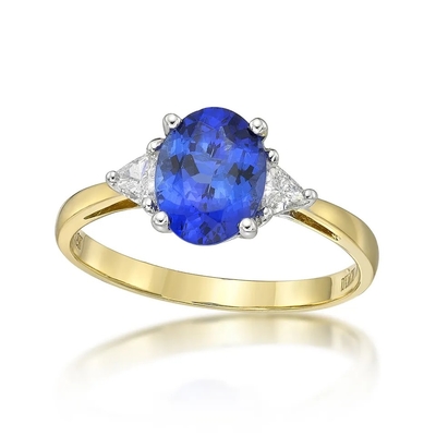 925 स्टर्लिंग सिल्वर थोक Tanzanite अँगूठी ओवल कट ब्लू स्टोन Tanzanite शादी सगाई की अंगूठी