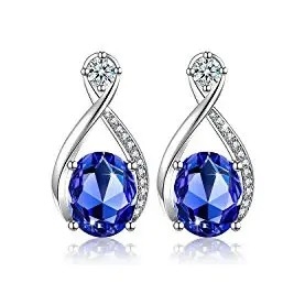 14K येलो गोल्ड ज्वेलरी CZ हेलो ओवल कट प्रीमियम ग्रीन Tanzanite स्टड इयररिंग्स महिलाओं की क्लासिक इयररिंग्स
