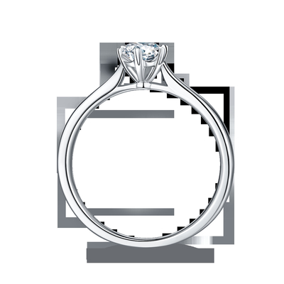 चांदी की महिलाओं की अंगूठी के साथ 0.5ct आकार की हेक्सागोनल लैब डायमंड ज्वेलरी