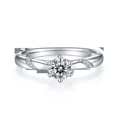 थोक Moissanite आभूषण 925 स्टर्लिंग चांदी कस्टम Moissanite अंगूठी सगाई