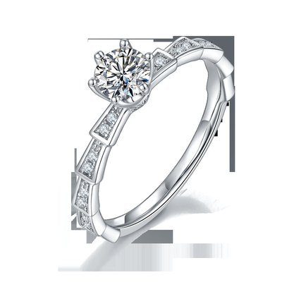 सफेद Moissanite अद्वितीय Sytle और नीलम Platineve हीरे के आभूषण महिलाओं की अंगूठी