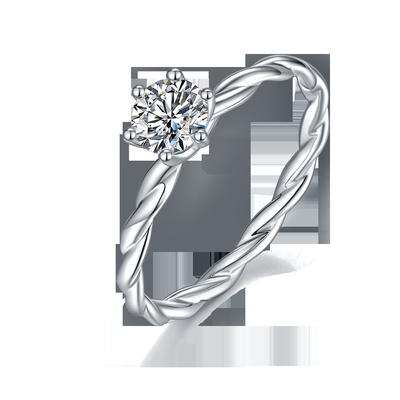 Moissanite सगाई महिलाओं की अंगूठी सेट हीरे और नीलम शादी बैंड सफेद सोने प्रशस्त के लिए
