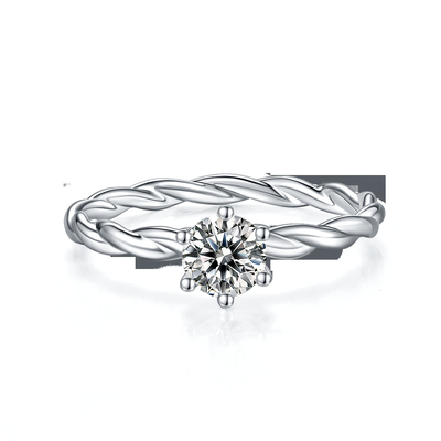 Moissanite सगाई महिलाओं की अंगूठी सेट हीरे और नीलम शादी बैंड सफेद सोने प्रशस्त के लिए