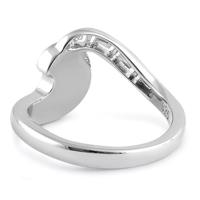Sterling Sliver 925 प्राचीन ग्रीक मेन्डर की मॉडर्न वेव डिज़ाइन ब्लू ओपल रिंग महिलाओं के लिए