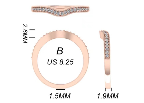 0.8ct 14K सॉलिड गोल्ड ज्वैलरी, रोज़ गोल्ड एंगेजमेंट रिंग सेट RA5.6×4.5MM