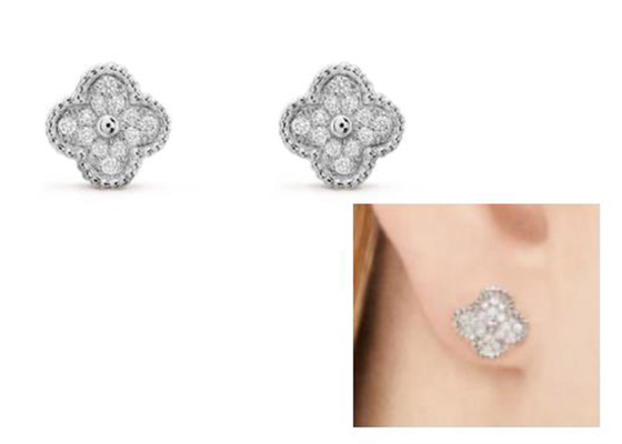 0.24ct 18k गोल्ड डायमंड इयररिंग्स, 10mm डायमंड ईयर स्टड 2.37g वजन: