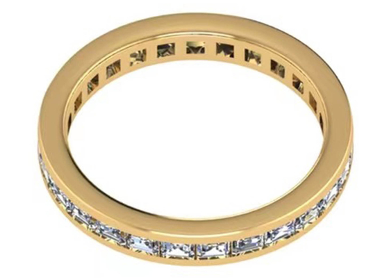 27pcs डायमंड 18K उपहार के लिए 2.0 × 1.5MM OEM ODM के साथ सोने की अंगूठी गुलाब: