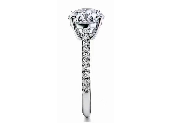 38pcs प्राकृतिक डायमंड सगाई की अंगूठी सेटिंग्स राउंड कट 1.2ct RD7MM