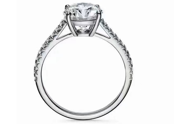 38pcs प्राकृतिक डायमंड सगाई की अंगूठी सेटिंग्स राउंड कट 1.2ct RD7MM