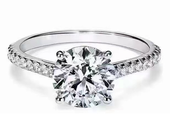 38pcs प्राकृतिक डायमंड सगाई की अंगूठी सेटिंग्स राउंड कट 1.2ct RD7MM