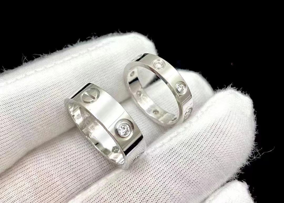 0.41ct 18K सॉलिड गोल्ड ज्वैलरी रिंग डायमंड 4mm-6mm चौड़ाई के साथ: