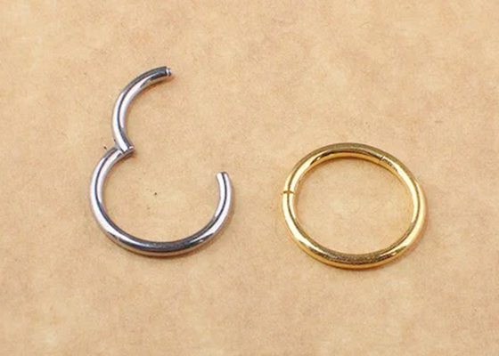 वर्षगांठ के लिए व्हाइट गोल्ड क्लिकर, 14k गोल्ड हूप इयररिंग्स OEM ODM पेरीसिंग: