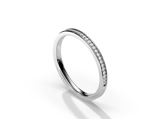 वर्षगांठ के लिए आधा अनंत काल 9K गोल्ड रिंग स्टैकिंग 0.36ct वजन