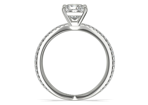 0.1ct RD3.0MM वादा सगाई और शादी की अंगूठी 3.21g वजन सेट करें: