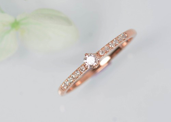 4mm रियल डायमंड ज्वैलरी रिंग 0.25ct वेट राउंड कट फॉर एनिवर्सरी ओईएम