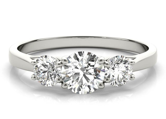 1.0 कैरेट 9K सिल्वर रिंग 925 स्टर्लिंग सिल्वर मटेरियल विथ Moissanite ODM