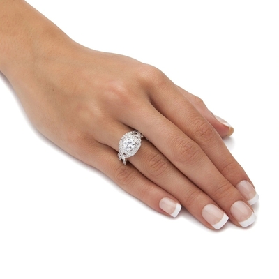 दुल्हन के लिए 0.92ct SI1 डायमंड एंगेजमेंट वेडिंग रिंग्स राउंड कट