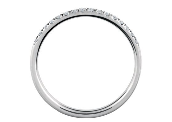 0.16 कैरेट Moissanite के साथ सुंदर 1.3 मिमी 9k चांदी की अंगूठी 925 चांदी की सामग्री: